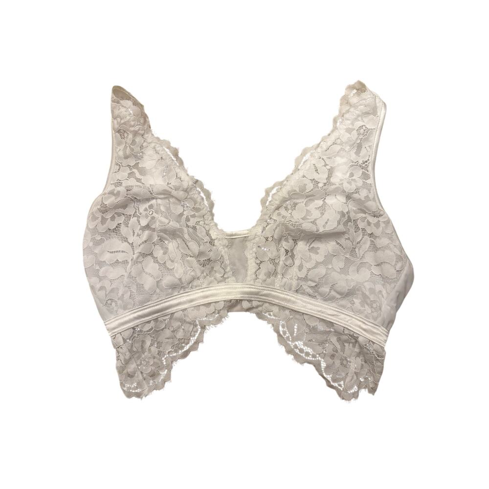 Cosabella Magnolia Curvy Lace Bralette White Size M NWT